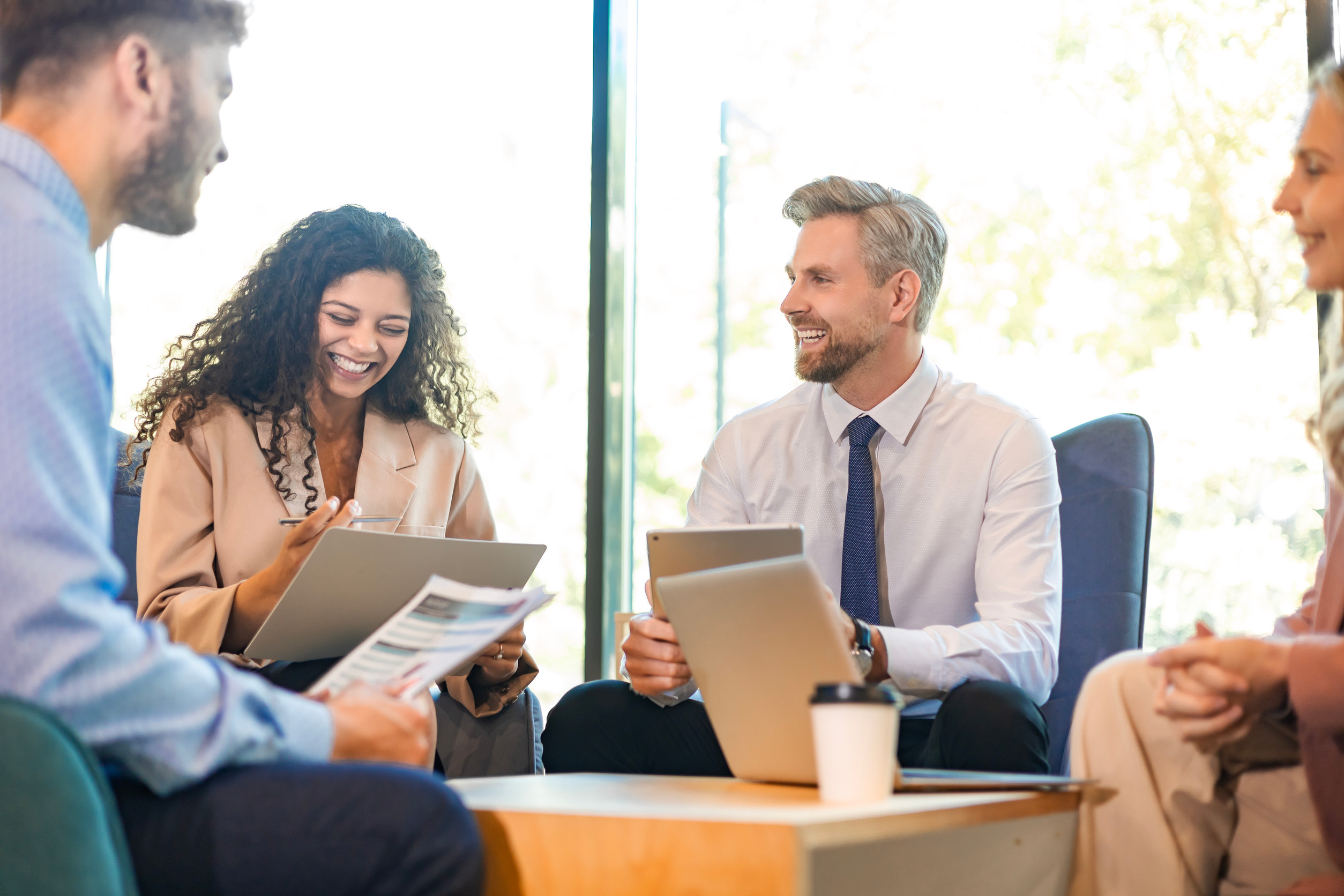 Business meeting – manager discussing work with his colleagues. accounting-services-for-consultants-bicester
